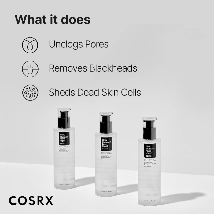 COSRX BHA Blackhead Power Liquid COSRX BHA Blackhead Power Liquid | Unclogs Pores, Removes Blackheads, Sheds Dead Skin Cells