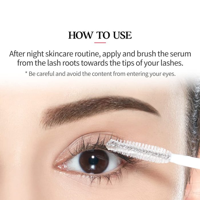 ETUDE HOUSE My Lash Serum ETUDE HOUSE My Lash Serum| How to use | After night skincare routine, apply and brush the serum from the lash roots towards the tips of your lashes.