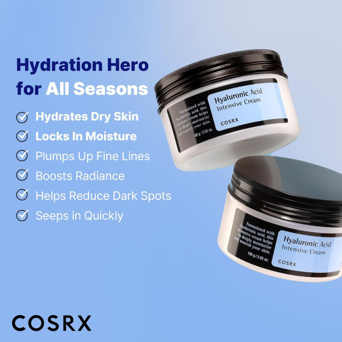 COSRX Hyaluronic Acid Intensive Cream COSRX Hyaluronic Acid Intensive Cream | Hydrates Dry Skin | Locks In Moisture | Plumps up Fine Lines