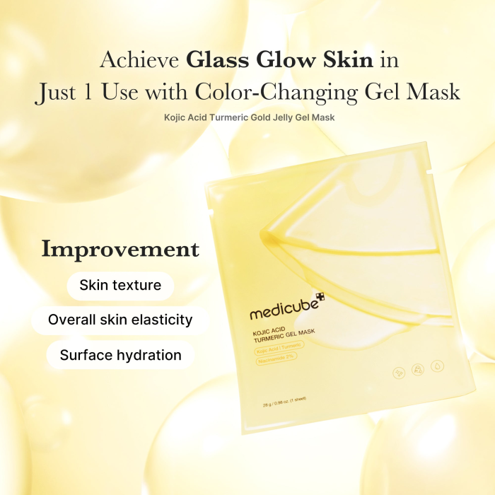 Kojic Acid Turmeric Gold Jelly Gel Mask Medicube | Kojic Acid Turmeric Gold Jelly Gel Mask