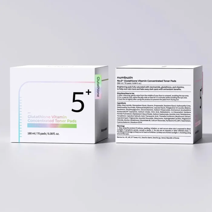 Numbuzin No.5+ Glutathione Vitamin-Niacinamide Concentrated Pad 7 Numbuzin No.5+ Glutathione Vitamin-Niacinamide Concentrated Pad 7