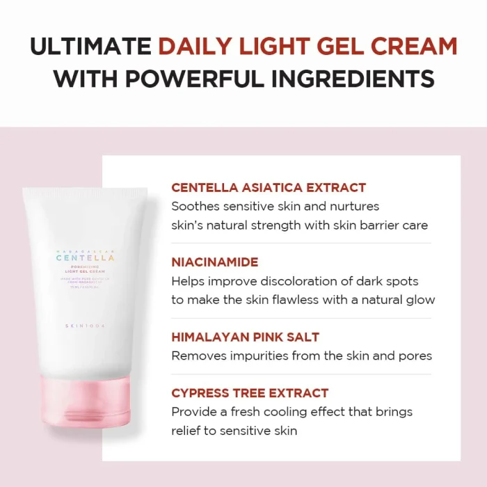 SKIN 1004 - Madagascar Centella Poremizing Light Gel Cream 4 SKIN 1004 - Madagascar Centella Poremizing Light Gel Cream 4