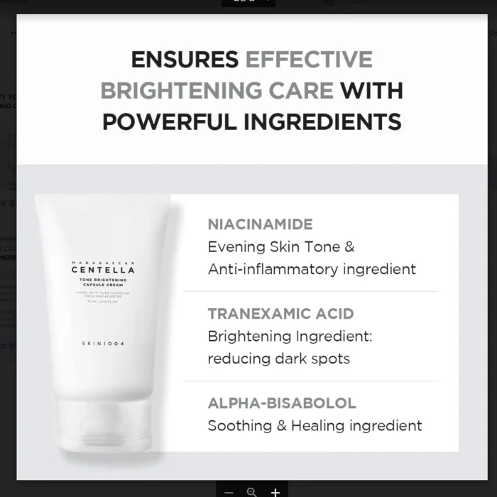 SKIN1004 - Madagascar Centella Tone Brightening Capsule Cream 2