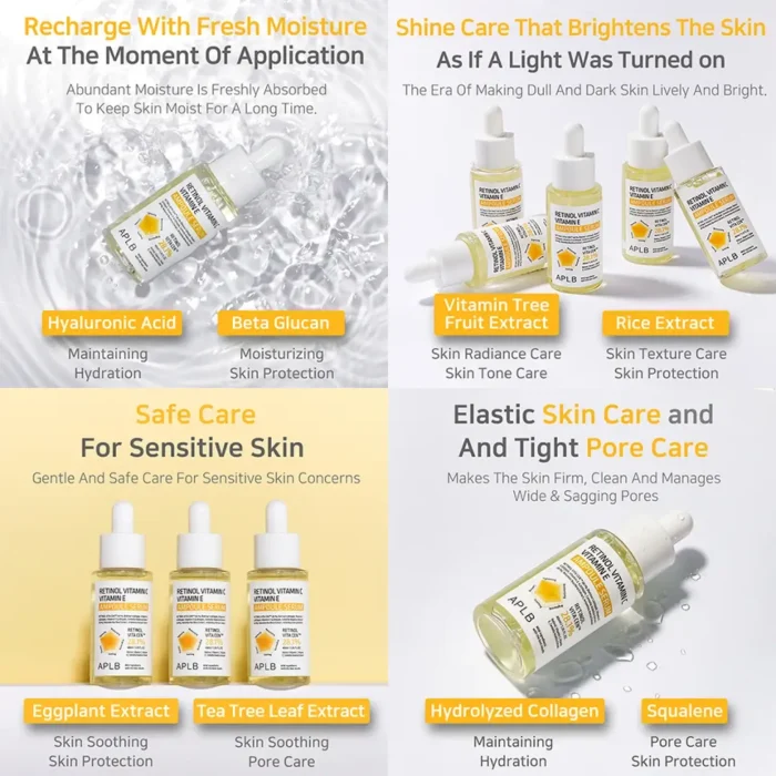 APLB - Retinol Vitamin C Vitamin E Ampoule Serum 18 APLB - Retinol Vitamin C Vitamin E Ampoule Serum 18