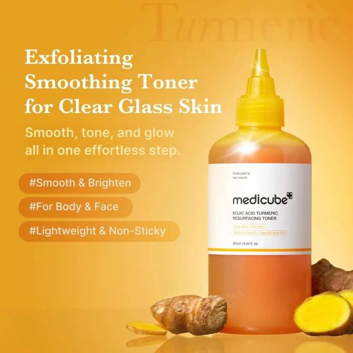 Medicube - Kojic Acid Turmeric Resurfacing Toner 250 ML 2 Medicube - Kojic Acid Turmeric Resurfacing Toner 250 ML 2
