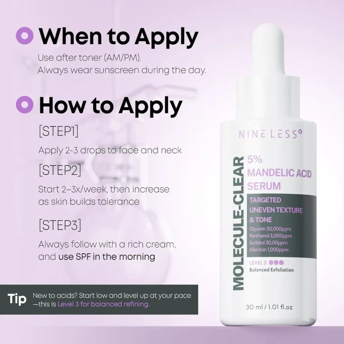 Nineless - Molecule-Clear 5% Mandelic Acid Serum 5 Nineless - Molecule-Clear 5% Mandelic Acid Serum 5