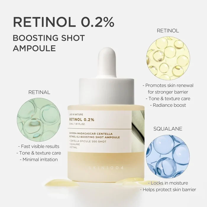 SKIN1004 - Lab in Nature Madagascar Centella Retinol 0.2 Boosting Shot Ampoule 2