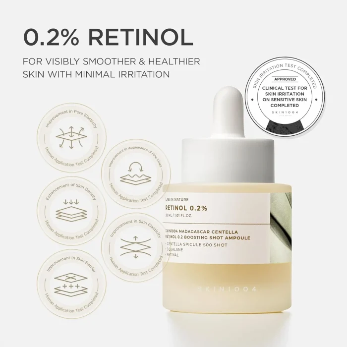 SKIN1004 - Lab in Nature Madagascar Centella Retinol 0.2 Boosting Shot Ampoule 5
